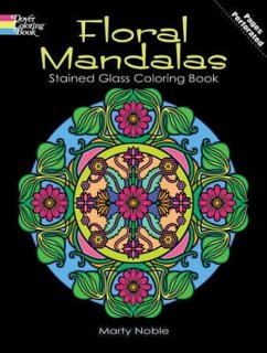 Cover Floral Mandalas Stained Glass Coloring Book