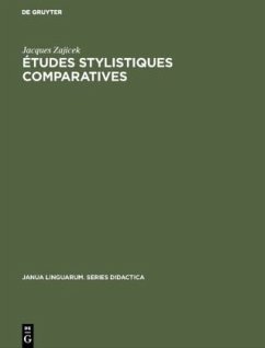 Études stylistiques comparatives - Zajicek, Jacques