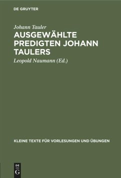 Ausgewählte Predigten Johann Taulers - Tauler, Johann