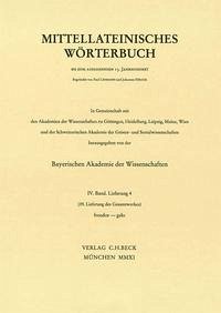 Mittellateinisches Wörterbuch 39. Lieferung (frendor - gelo)