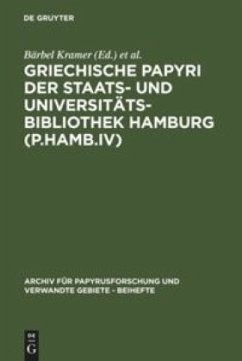 Griechische Papyri der Staats- und Universitätsbibliothek Hamburg (P.Hamb.IV)