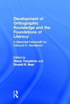 Development of Orthographic Knowledge and the Foundations of Literacy