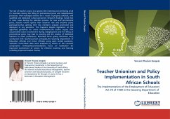 Teacher Unionism and Policy Implementation in South African Schools - Zengele, Vincent Thulani