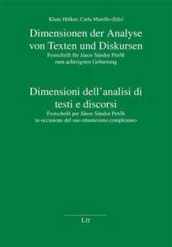 Dimensionen der Analyse von Texten und Diskursen. Dimensioni dell'analisi di testi e discorsi