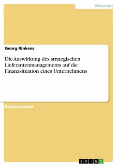 Die Auswirkung des strategischen Lieferantenmanagements auf die Finanzsituation eines Unternehmens - Rinkens, Georg