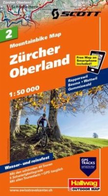 Cover Hallwag Mountainbike-Karte 2 Zürcher Oberland 1:50.000