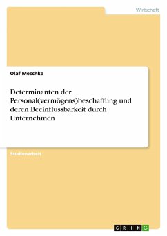 Determinanten der Personal(vermögens)beschaffung und deren Beeinflussbarkeit durch Unternehmen - Meschke, Olaf