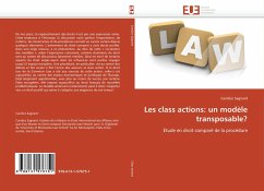 Les class actions: un modèle transposable? - Sagnard, Candice