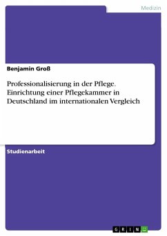 Professionalisierung in der Pflege. Einrichtung einer Pflegekammer in Deutschland im internationalen Vergleich - Groß, Benjamin