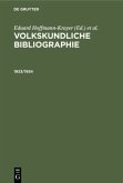 1933/1934 / Volkskundliche Bibliographie