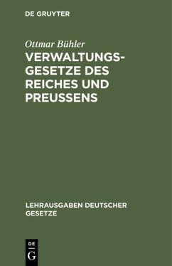 Cover Verwaltungsgesetze des Reiches und Preußens
