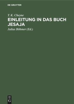 Einleitung in das Buch Jesaja - Cheyne, T. K.