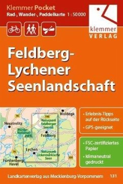 Klemmer Pocket Rad-, Wander- und Paddelkarte Feldberg - Lychener Seenlandschaft 1 : 50 000 - Kuhlmann, Christian; Wachter, Thomas; Klemmer, Klaus
