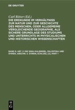 Die Sinai-Halbinsel, Palästina und Syrien, Abschn. 3. Syrien, Schluß, [2] - Ritter, Carl