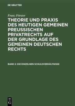 Die einzelnen Schuldverhältnisse - Förster, Franz