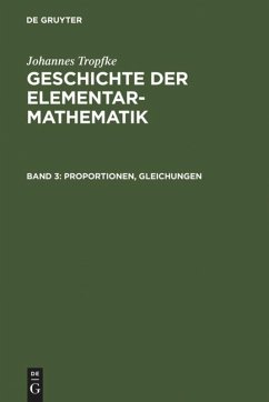 Proportionen, Gleichungen - Tropfke, Johannes