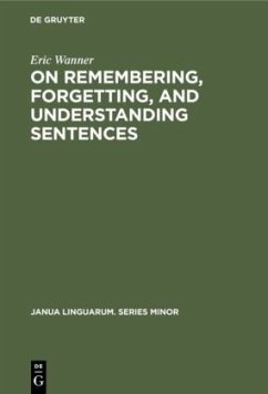 Cover On remembering, forgetting, and understanding sentences