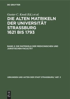 Die Matrikeln der Medicinischen und Juristischen Facultät