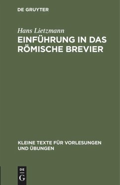 Einführung in das römische Brevier - Lietzmann, Hans