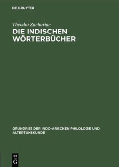 Die indischen Wörterbücher - Zachariae, Theodor