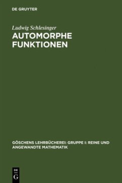 Automorphe Funktionen - Schlesinger, Ludwig