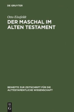 Der Maschal im Alten Testament - Eißfeldt, Otto