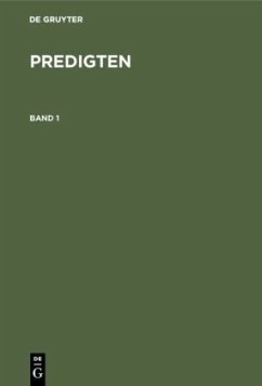 F. Schleiermacher: Predigten. Band 1 - Schleiermacher, F.