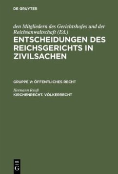 Kirchenrecht. Völkerrecht - Reuß, Hermann