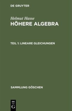 Lineare Gleichungen - Hasse, Helmut