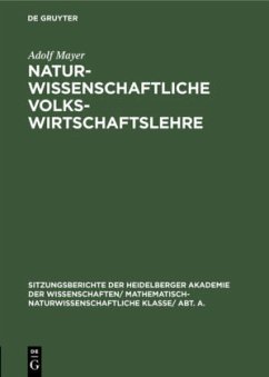 Naturwissenschaftliche Volkswirtschaftslehre - Mayer, Adolf