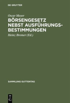 Cover Börsengesetz nebst Ausführungsbestimmungen