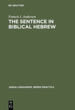 The Sentence in Biblical Hebrew - Andersen, Francis I.