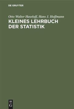 Kleines Lehrbuch der Statistik - Haseloff, Otto Walter;Hoffmann, Hans J.