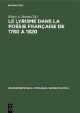 Le lyrisme dans la poésie française de 1760 à 1820