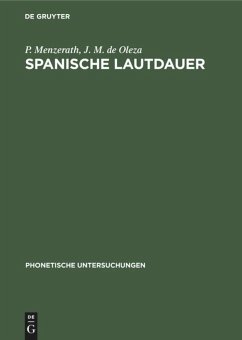 Spanische Lautdauer - Menzerath, P.;Oleza, J. M. de