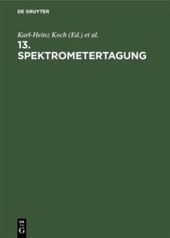 Cover 13. Spektrometertagung