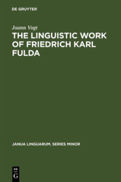 Cover The linguistic work of Friedrich Karl Fulda