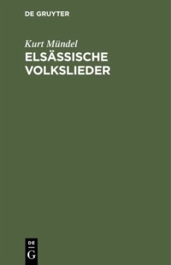 Cover Elsässische Volkslieder