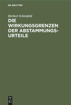 Cover Die Wirkungsgrenzen der Abstammungsurteile