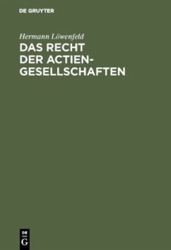 Cover Das Recht der Actien-Gesellschaften
