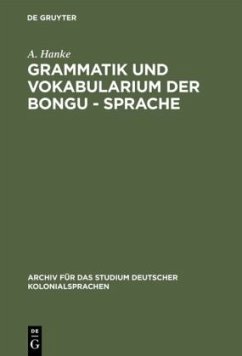 Cover Grammatik und Vokabularium der Bongu - Sprache