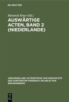 Cover Auswärtige Acten, Band 2 (Niederlande)