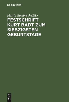 Festschrift Kurt Badt zum siebzigsten Geburtstage