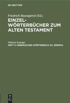 Hebräisches Wörterbuch zu Jeremia - Rudolph, Wilhelm