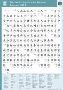 Tafel der Schriftzeichen und Vokabeln des neuen HSK 1 - Huang, Hefei;Ziethen, Dieter
