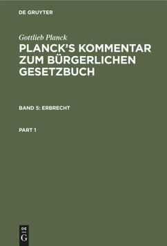 Erbrecht - Planck, Gottlieb