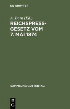 Reichspreßgesetz vom 7. Mai 1874