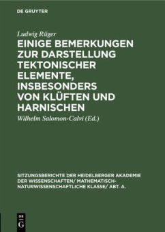 Einige Bemerkungen zur Darstellung tektonischer Elemente, insbesonders von Klüften und Harnischen - Rüger, Ludwig