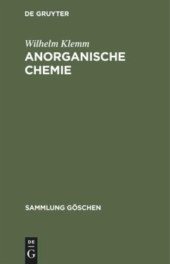 Anorganische Chemie - Klemm, Wilhelm