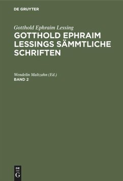 Gotthold Ephraim Lessing: Gotthold Ephraim Lessings Sämmtliche Schriften. Band 2